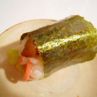 葱と紅生姜　マヨ＆キューちゃんで海苔巻き